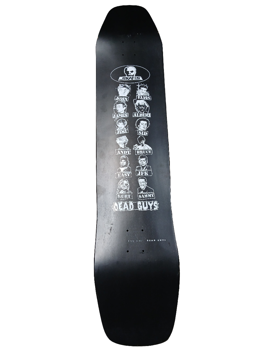 Skull Skates Dead Guys Black/White 9.25'' X 46" Vintage Longboard Deck