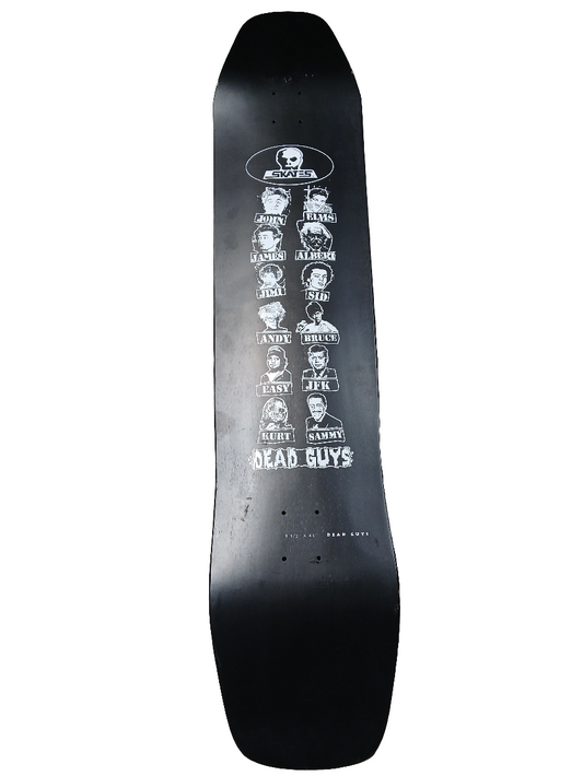 Skull Skates Dead Guys Black/White 9.25'' X 46" Vintage Longboard Deck