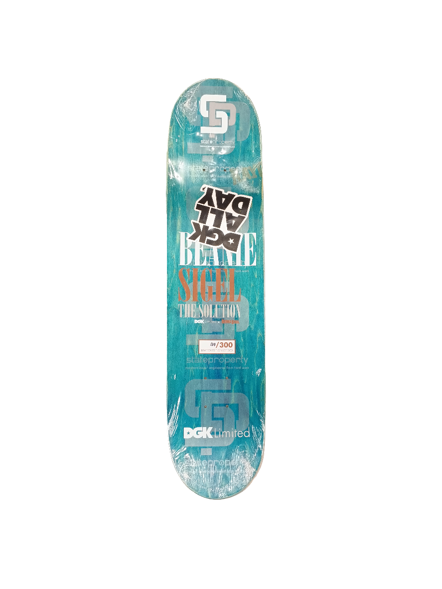 DGK x Beanie Sigel The Solution Graphic Black White Size 7.625 Skateboard Deck