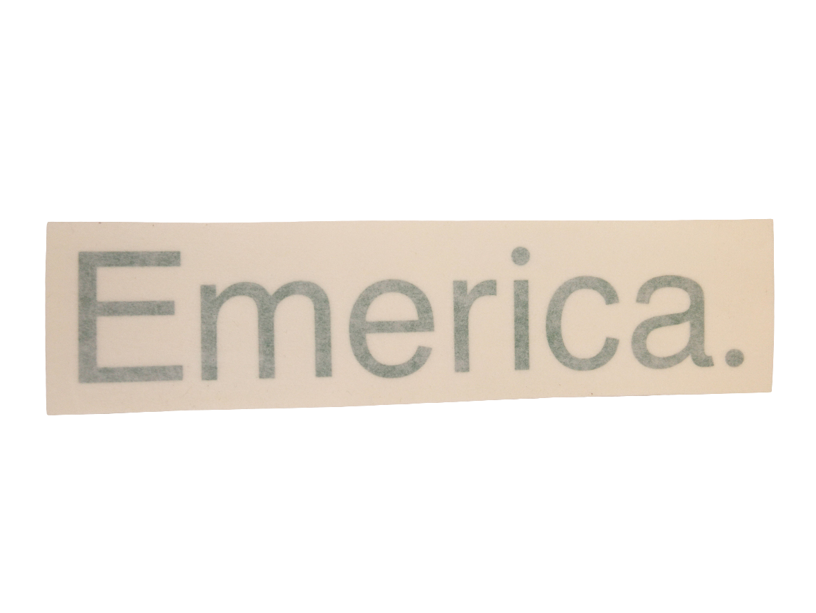 Emerica Emerica. Logo Clear Green 7" x 2" Vintage NOS Die Cut Sticker