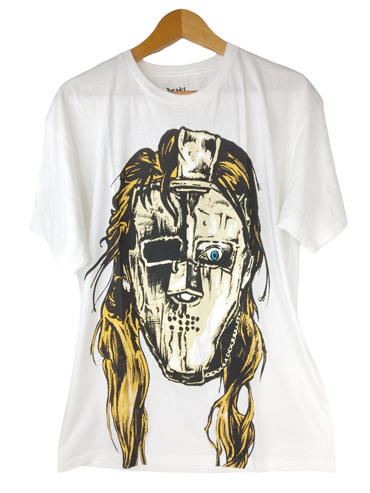 Deathwish Erik Ellington Jason Mask White Multi Size L S/s Vintage Shirt