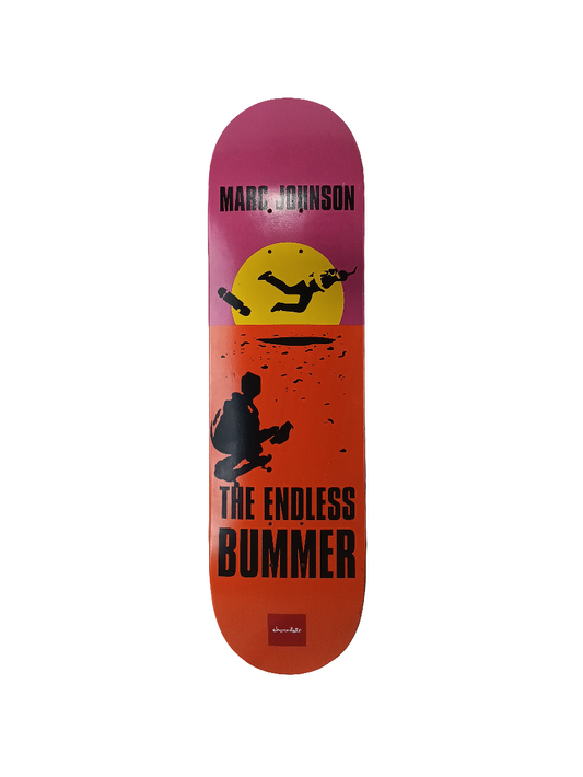 Chocolate Marc Johnson The Endless Bummer Orange Pink Yellow Size Size 8.38" Vintage NOS Deck