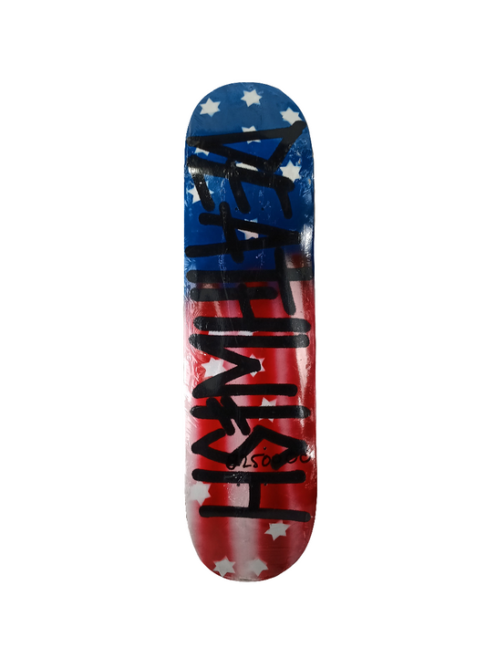 Deathwish American Flag Team Spray Size 8.25 Skateboard Deck