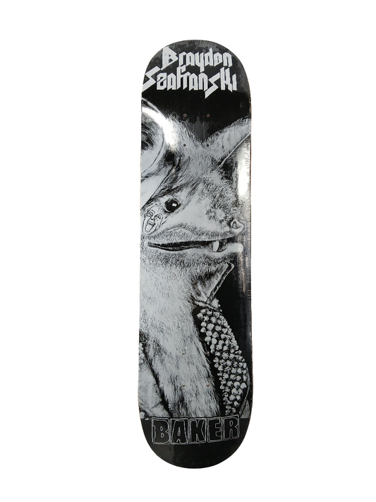 Baker Braydon Szafranski Bat Face Black White Size 8.0" Vintage NOS Deck
