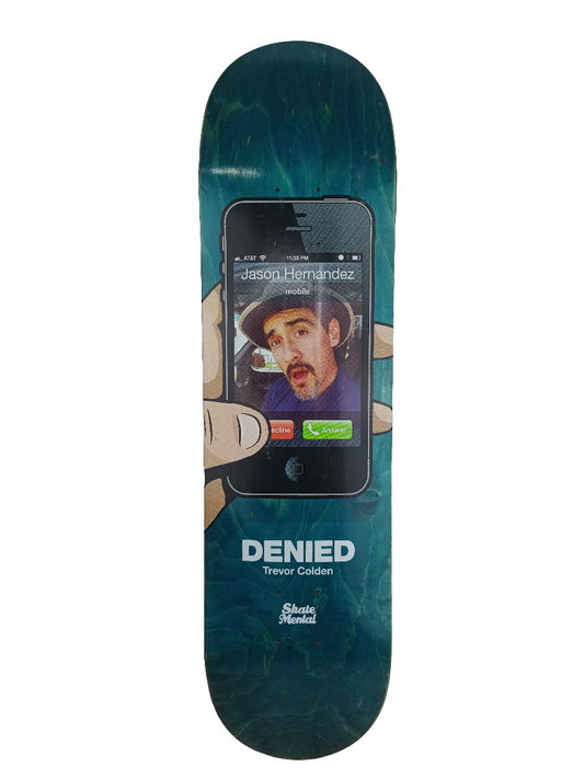 Skate Mental Trevor Colden Denied Jason Hernandez Phone Call Blank Blue Multi Color Size 8 Skateboard Deck