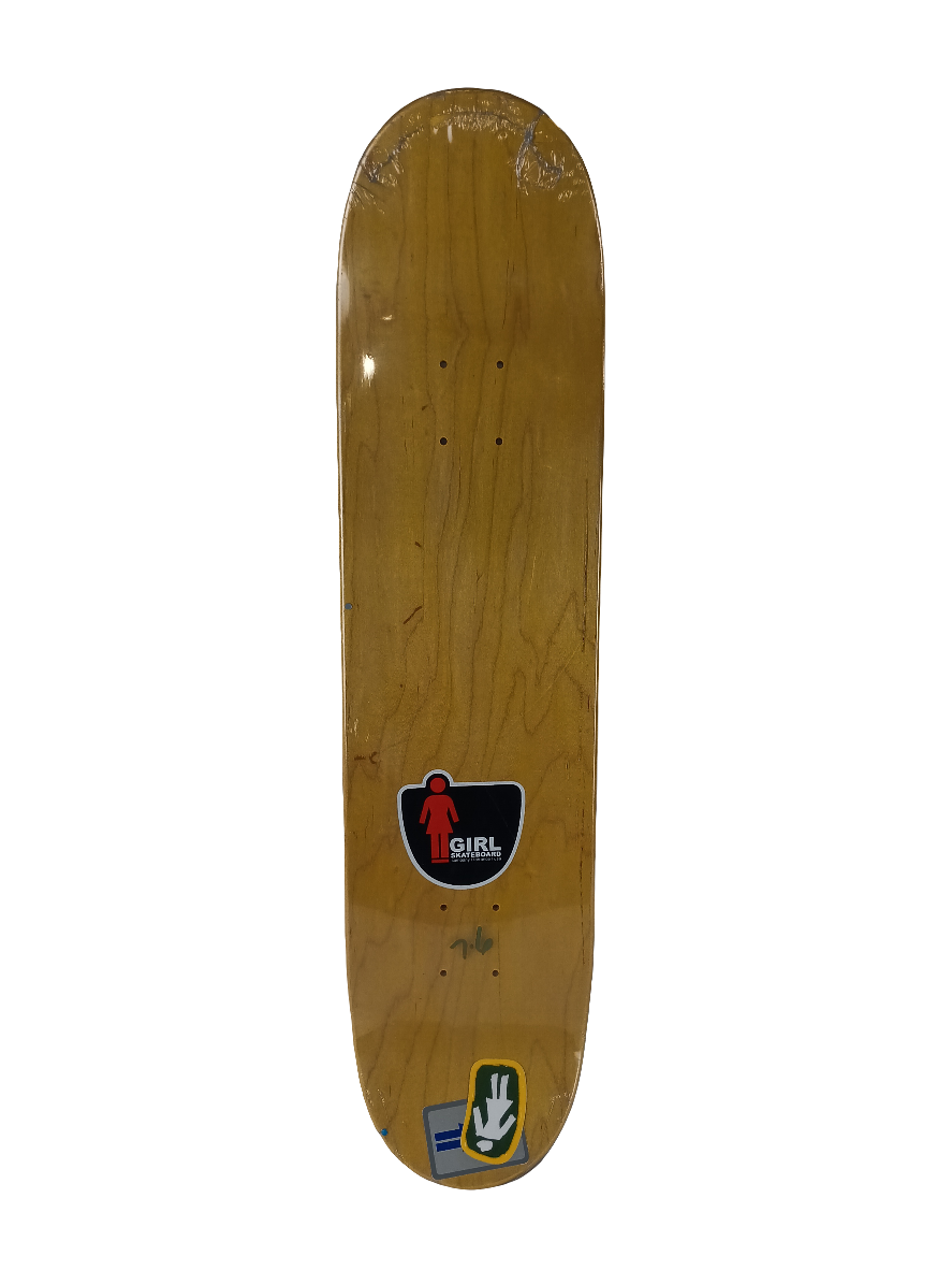 Girl Rudy Johnson Girl Checkers Graphic Blue Grey Black Size 7.6 Skateboard Deck
