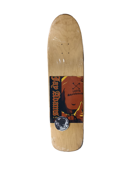 Z-Flex Jay Adams 35 Years Brown Tan Size 9.0" Vintage NOS Deck With Poster