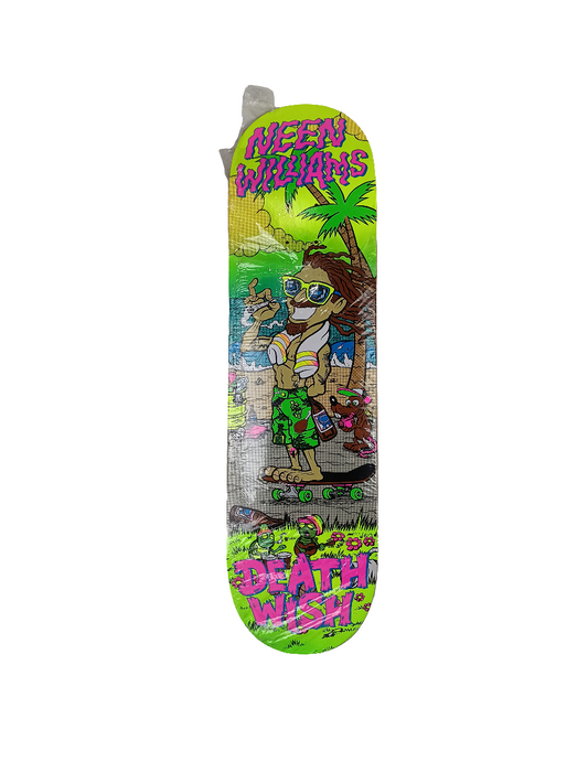 Deathwish Neen Williams Hang Ten Beach Multicolor Size 8.5" Vintage NOS Deck