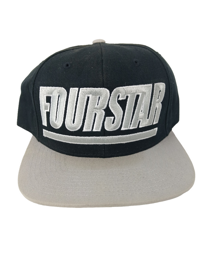 Fourstar Black Silver Grey Vintage NOS Snapback Hat