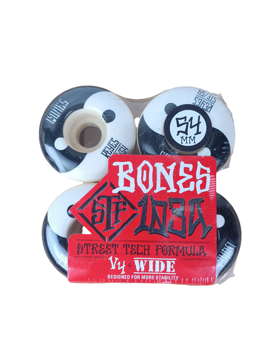 Bones Ryan Reyes Yin Yang Black White V$ Wide Street Tech Formula STF Size 54MM Vintage NOS Wheels