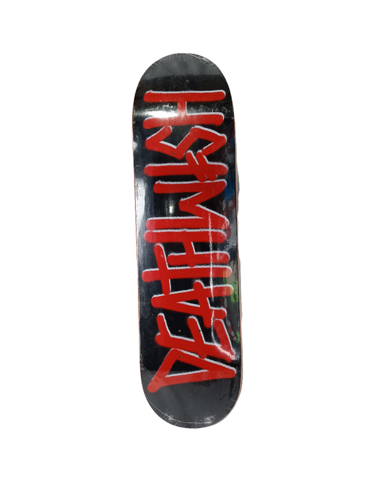 Deathwish Deathspray Team Graphic Black White Red Size 8.4 Vintage NOS Deck