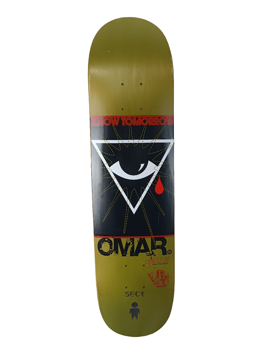 Alien Workshop Omar Salazar Know tomorrow Army Green Black Red Size 7.625 Skateboard Deck