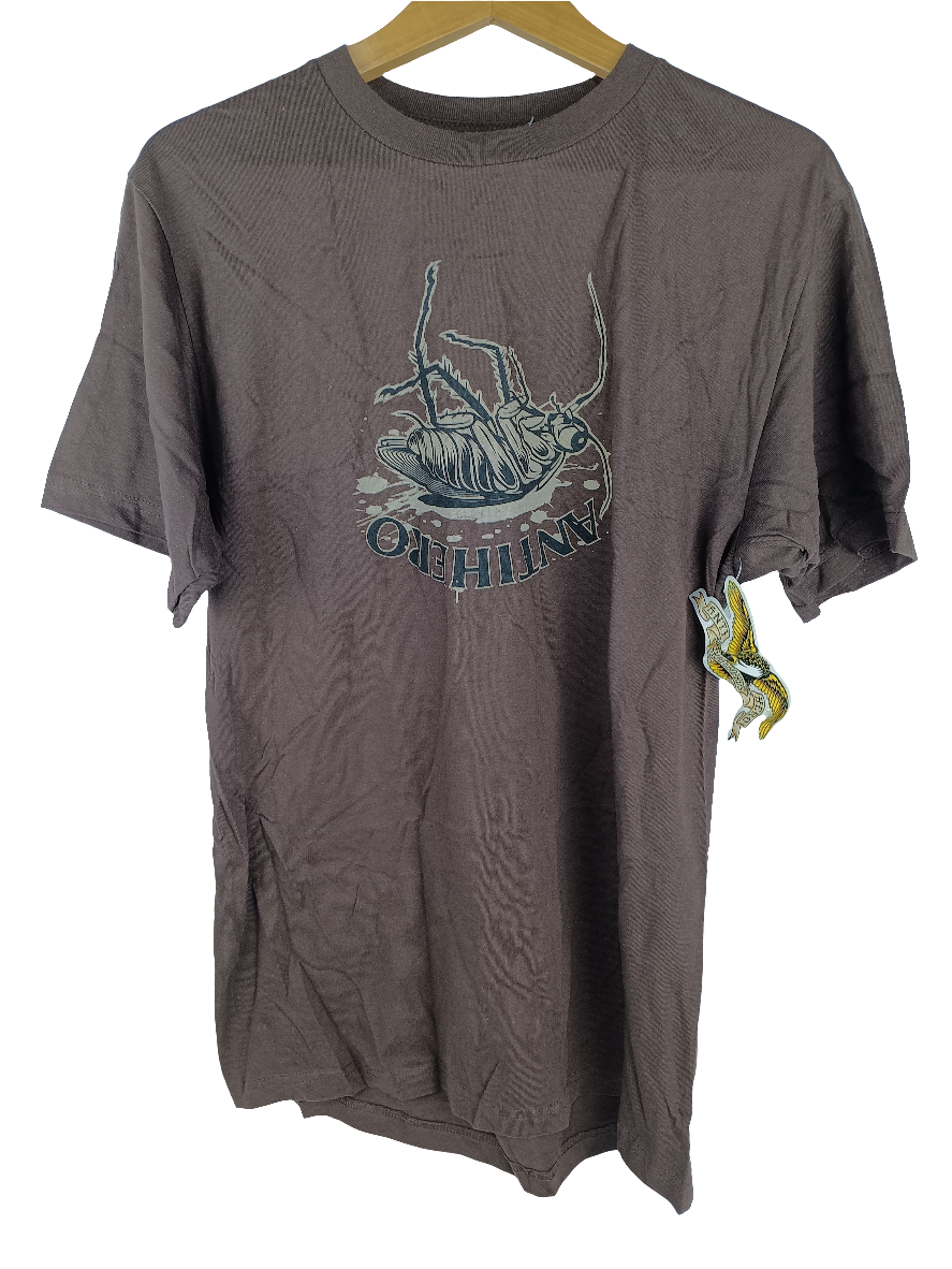 Anti-Hero Dead Cockroach Brown Tan Black Mens Size Large S/s Shirt