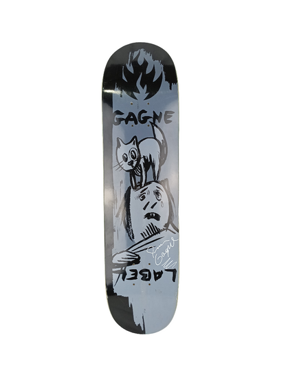 Black Label Jim Gagne Kitten Black Grey Autographed Vintage NOS Deck