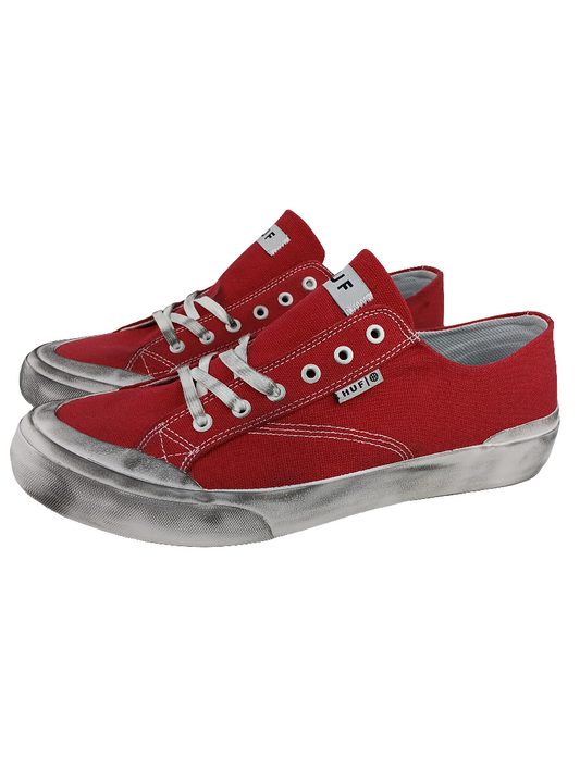 Huf Classic Lo Red Canvas VCPS005 Size 9.5 Shoes