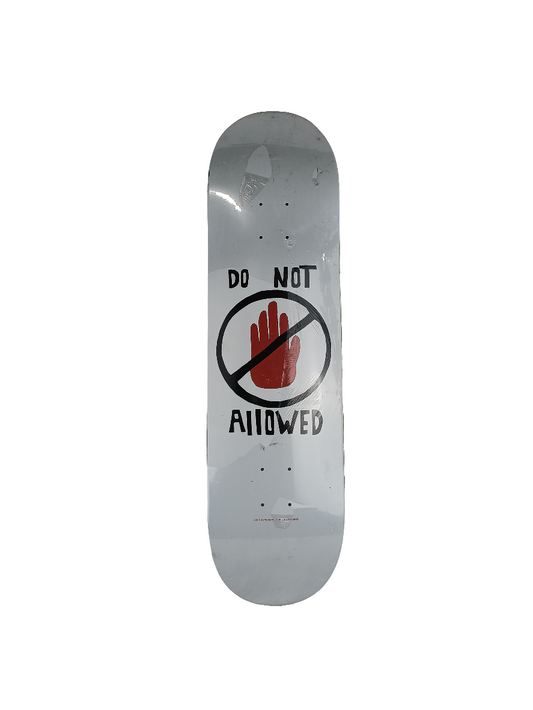 Skate Mental X Creighton Barret Do Not Allowed White Black Red Size 8.5" Vintage NOS Deck