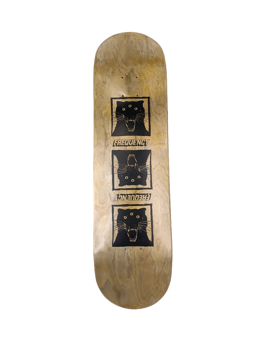 Frequency Three Eyed Panther Graphic Blank Black Size 8.5 Skateboard Deck