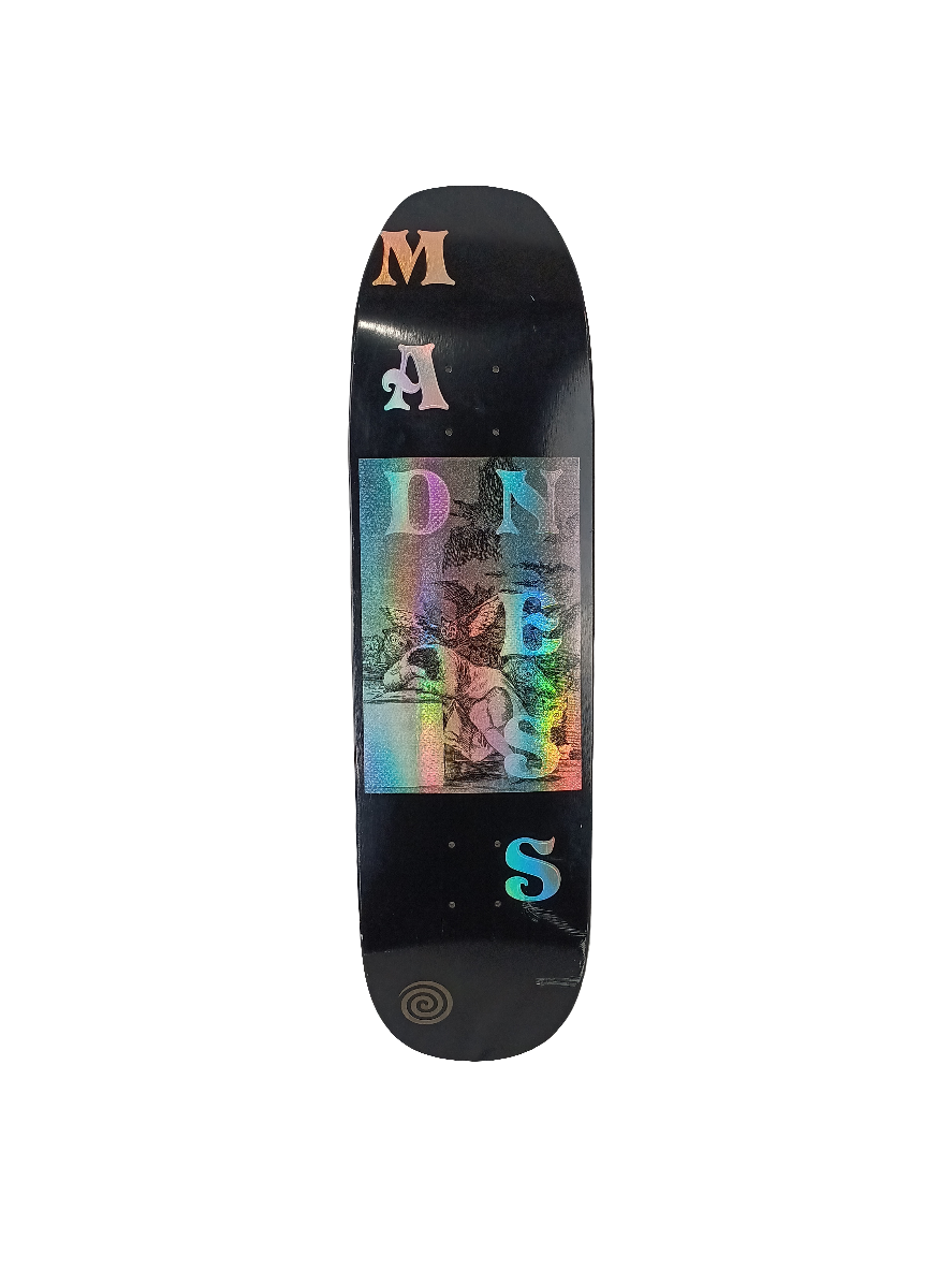 Madness Owls Graphic Black Foil Size 8.75 Shaped Skateboard Deck