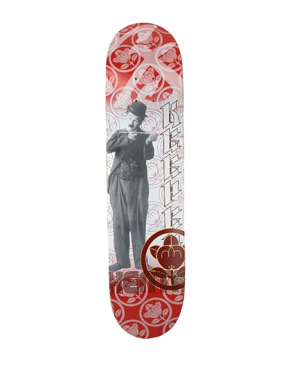 Kenta Charlie Chaplin Graphic White Red Size 7.5 Skateboard Deck