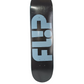 Flip Team Logo Black Gray Size 7.9 Skateboard Deck