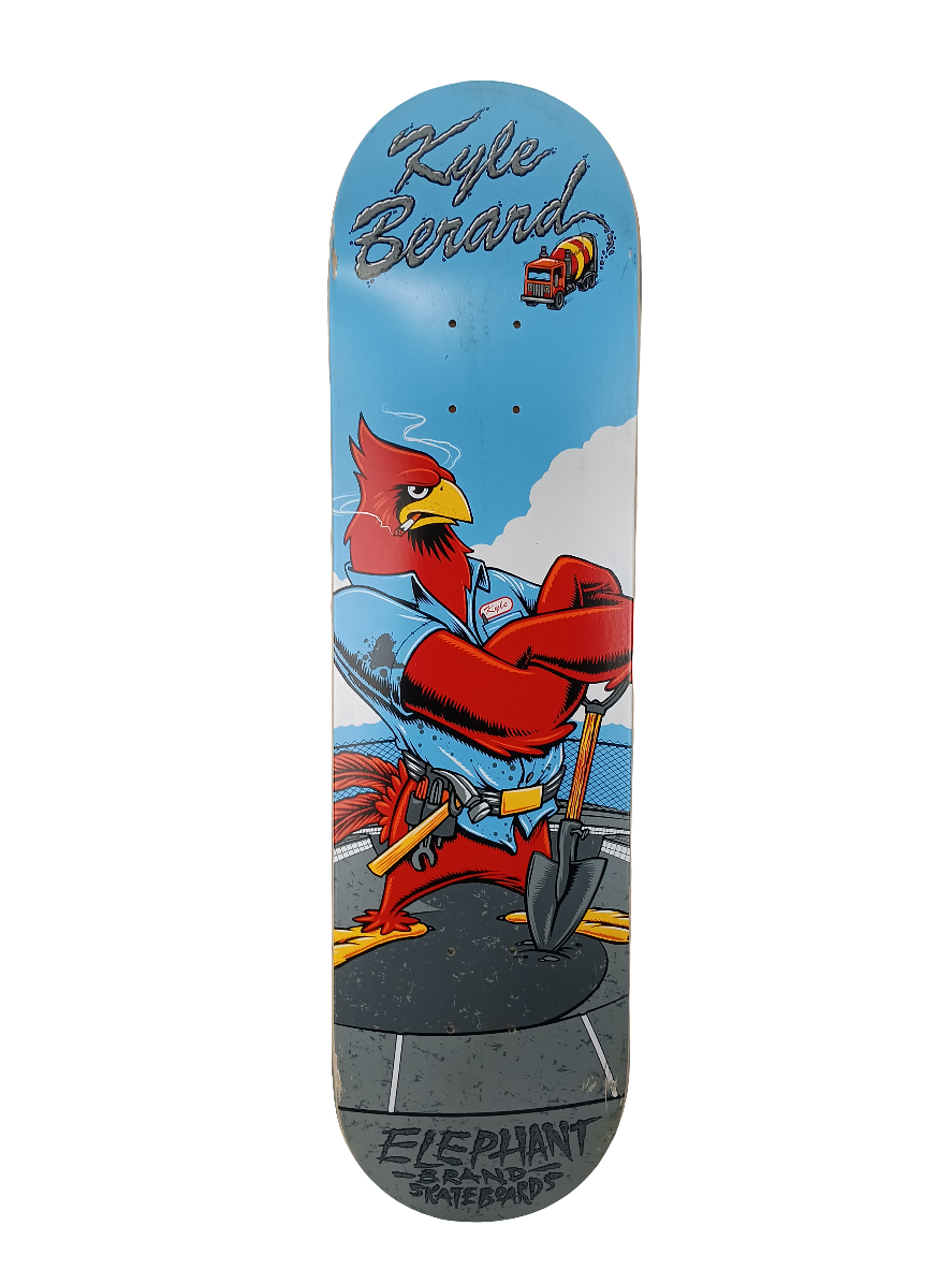 Elephant Kyle Berard Construction Falcon Blue Red Multi Color Size 8 Skateboard Deck