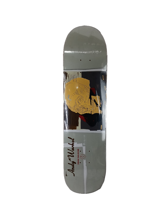 Alien Workshop Omar Salazar Andy Warhol Skull Olive White Yellow Size 7.875" Vintage NOS Deck