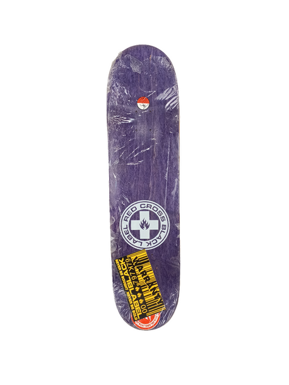 Black Label Red Kross Jeff Grosso Broken Heart Purple Woodgrain Black Red Size 8.5 Vintage NOS Deck