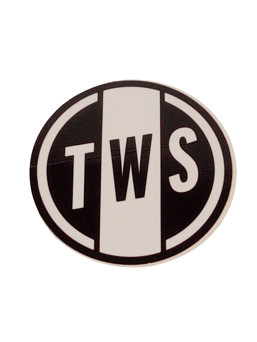 Transworld TWS Black White 3.5" x 3.5" Vintage NOS Sticker