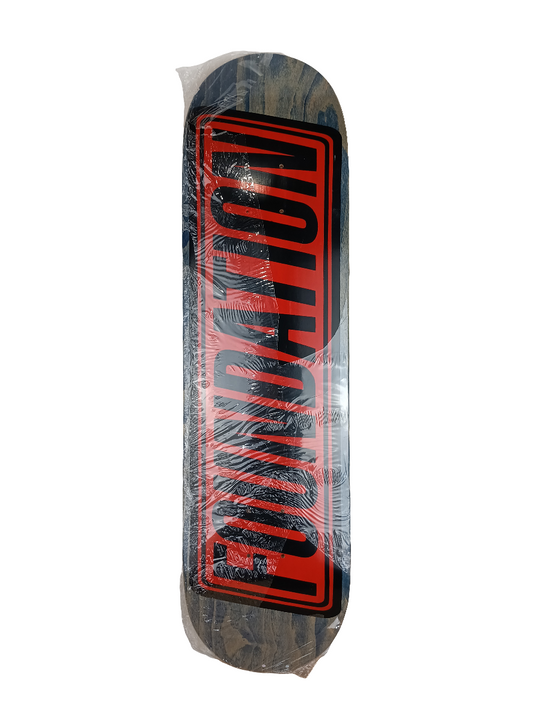 Foundation Bar Logo Blank Black Red Size 8.125 Skateboard Deck