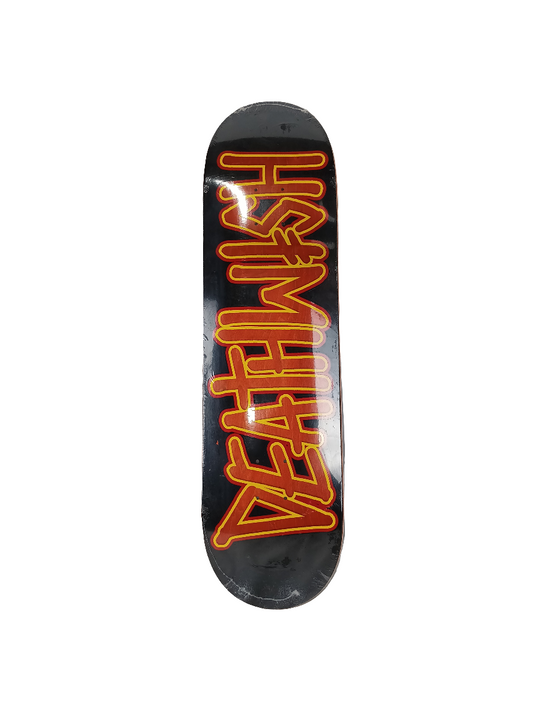 Deathwish Team Logo Black Red Orange Woodgrain Size 8.3" Vintage NOS Deck