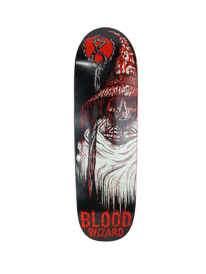 Blood Wizard Wizard Staff Black Red White Size 9.25 Vintage NOS Shaped Deck