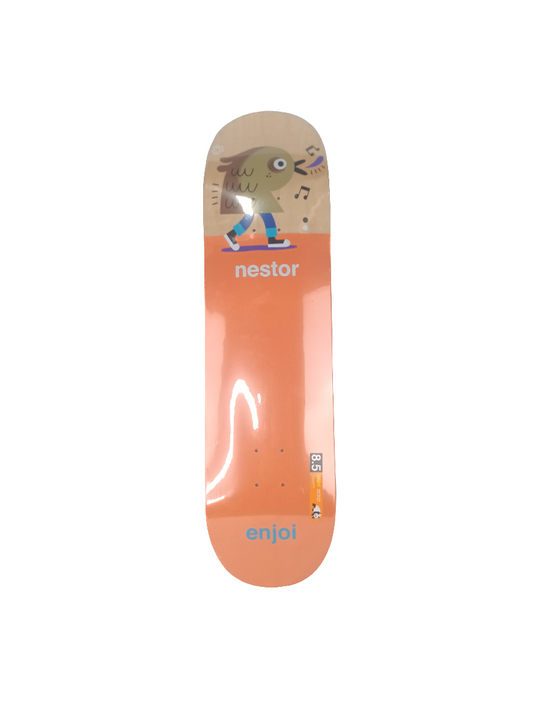 Enjoi Nestor Judkins High Waters Orange Tan Blue Size 8.5 Vintage NOS Deck