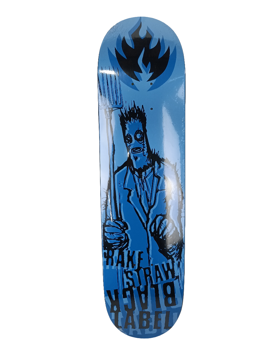 Black Label Rakestraw Graphic Blue Black Size 7.78 Skateboard Deck