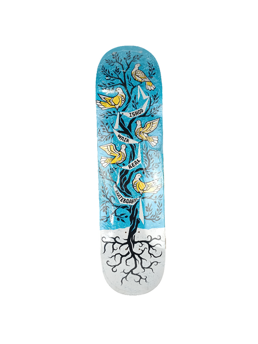 Real Ishod Wair Tree Graphic Blue White Size 8.25 Skateboard Deck RP