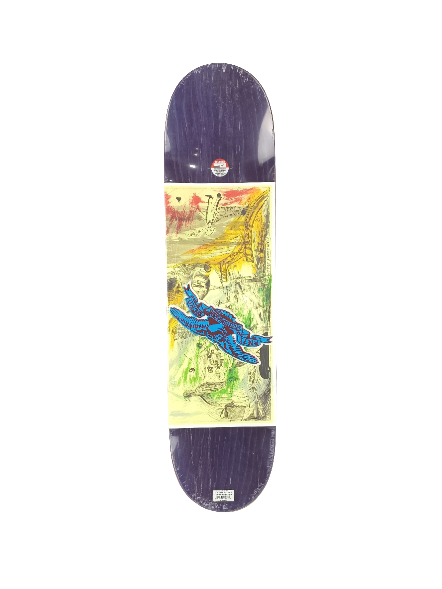 Anti-Hero Raney Beres SF Then & Now Blue Purple White Size 8.12" Vintage NOS Deck