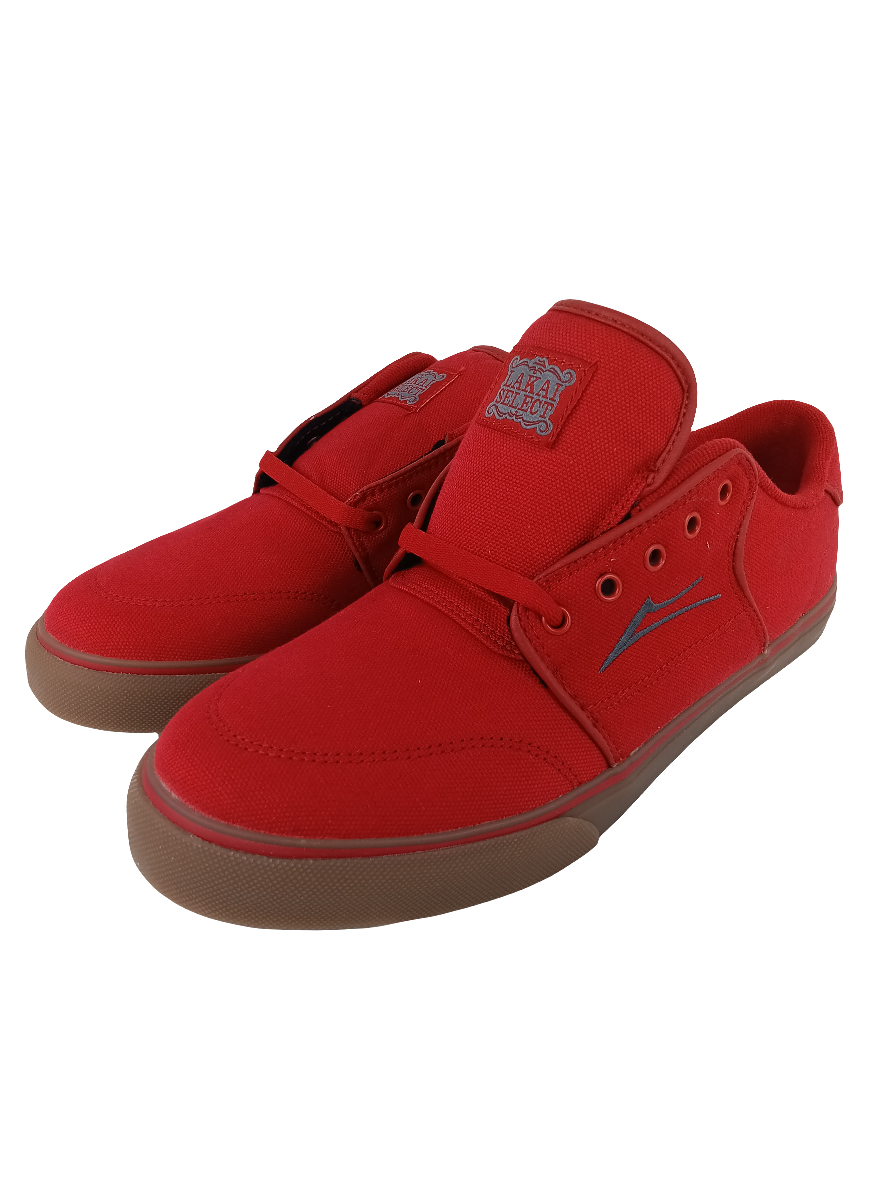 Lakai Carlo Red Canvas Size 10.5 Shoes