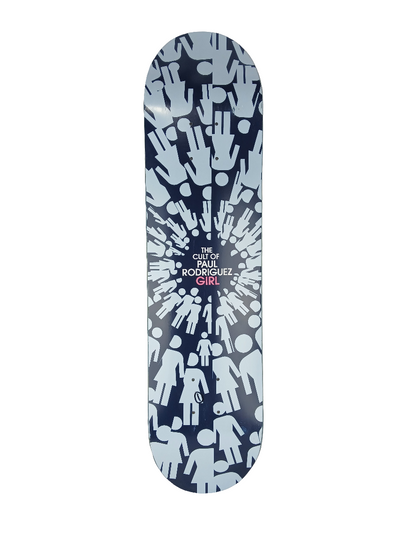 Girl Paul Rodriguez The Cult Of Paul Rodriguez Blue White Pink Size 7.5" Vintage NOS Deck