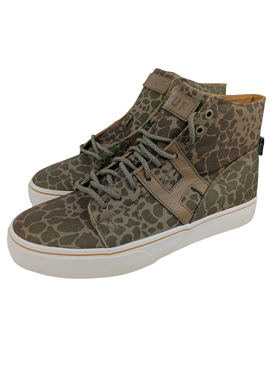 Huf Hupper Olive Shell Shock 141CK0008 Size 8.5 Shoes