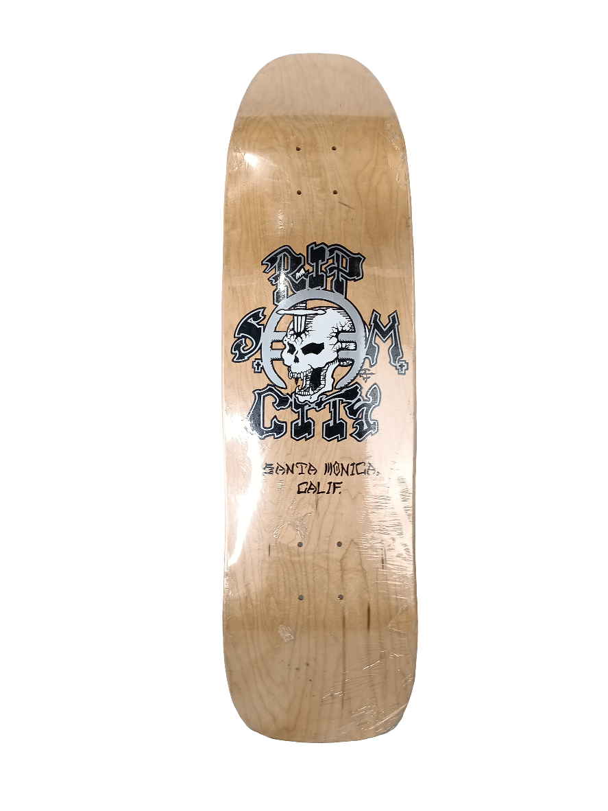 Rip City Skull Blank Black Grey Size 8.75 Shaped Skateboard Deck