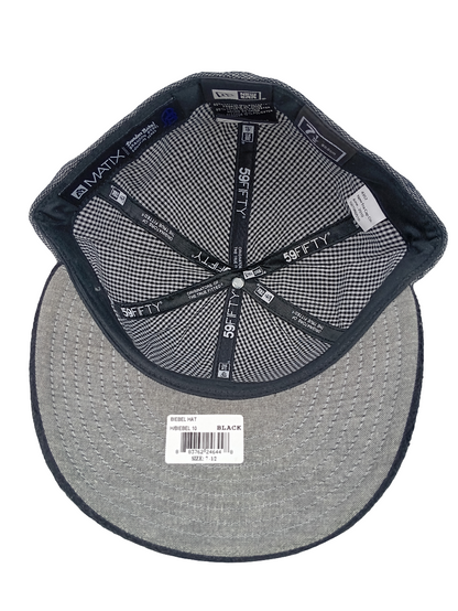 New Era Matix 59Fifty Brandon Biebel Signature Black Grey Purple Wool Brim 7 1/2 Vintage Hat