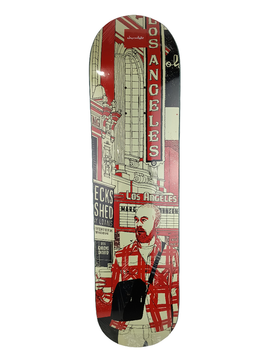 Chocolate Marc Johnson City Red Tan Black 7.78" Vintage NOS Deck