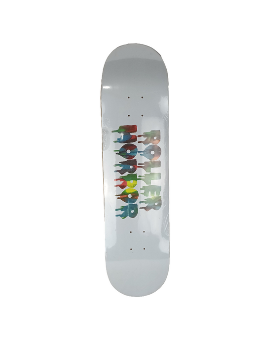 Roller Horror Drip Lettering Rainbow Colors Size 8.25 Skateboard Deck
