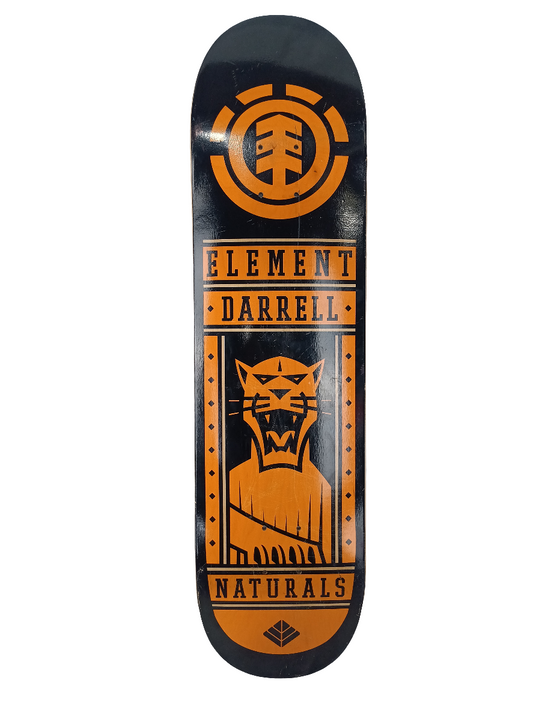 Element Darrell Stanton Naturals Lion Orange Black Size 8.38" Vintage NOS Deck