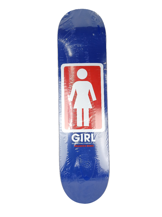 Girl Brandon Biebel 93 Til' Blue White Red Size 7.625" Vintage NOS Deck