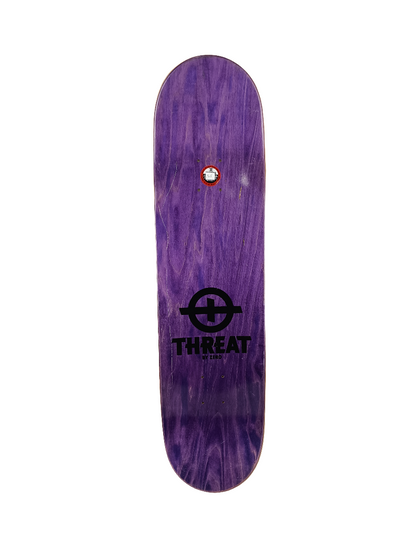 Threat X Zero Threat By Zero Black Yellow Size 8.5 Vintage NOS Deck