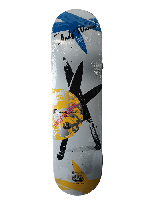 Alien Workshop Arto Saari Limited Edition Andy Warhol Visual Arts Blue Yellow White 8.25" Vintage NOS Deck