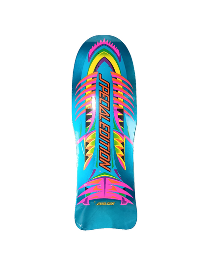 Santa Cruz Special Edition Mechanical Fish Aqua Blue Marine Size 10.14" Vintage NOS Reissue Deck