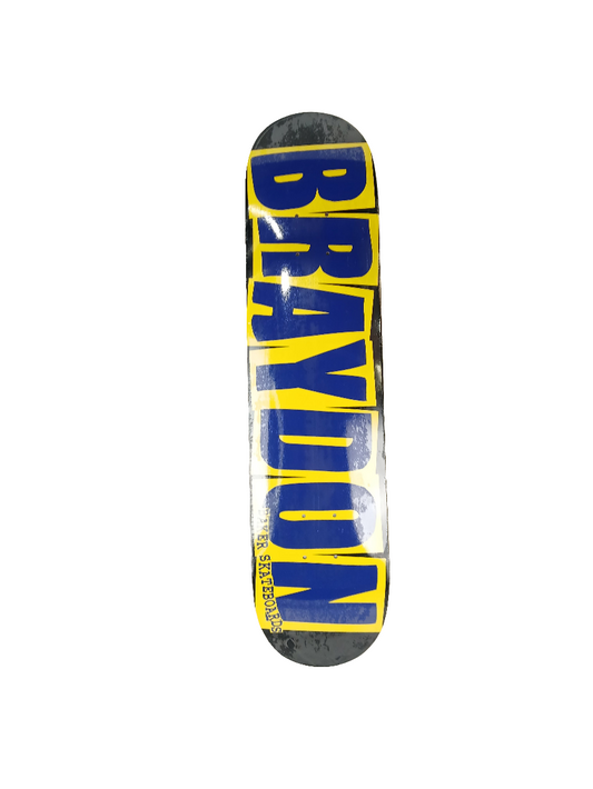 Baker Braydon Szafranski Black Yellow Blue Size 7.5" Vintage NOS Deck