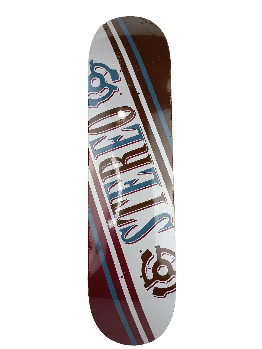 Stereo Stripes Team Graphic Brown Red White Size 7.75 Skateboard Deck