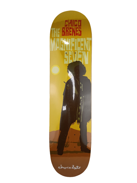 Chocolate Chico Brenes The Magnificent Seven Tan Orange Brown 7.625" Vintage NOS Deck